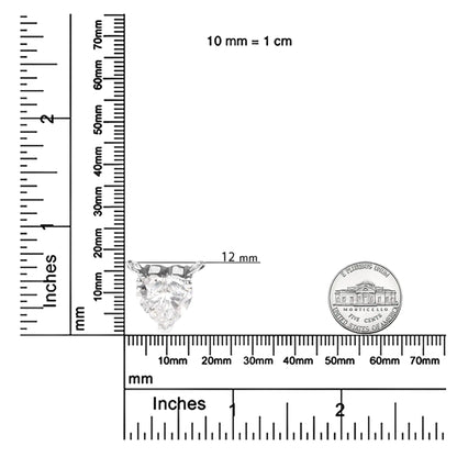 14K hvitt gull 1.0 Cttw labdyrket diamanthjerteform kabalanheng halskjede (FG-farge, VS1-VS2 klarhet)