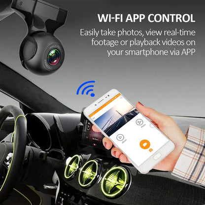 Cámara de salpicadero WiFi de 170° para coche, HD 1080P, DVR para coche, vídeo para vehículo, sensor G