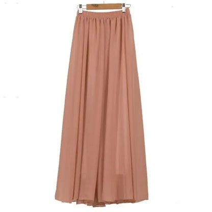 Half - Length Plus Size High Waist Chiffon Skirt - Catch Cards