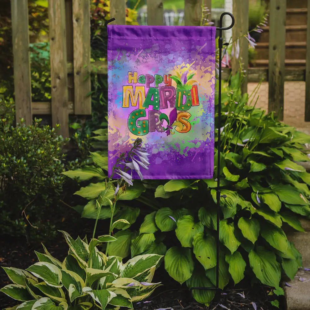 Happy Mardi Gras Garden Flag