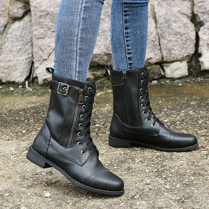 Lace-Up Ankle Boots