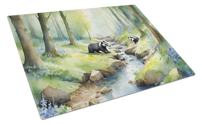 Tabla de cortar de vidrio Woodland Spring Badgers