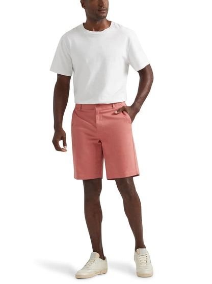 Lee Men's Extreme Motion Flat Front Short 33 Clay Rose