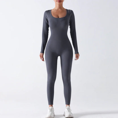 Seamless Yoga Jumpsuit Long Sleeve