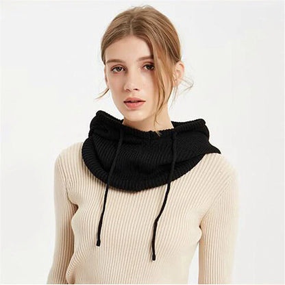 Cozy Knit All-in-One Hat & Scarf Pullover