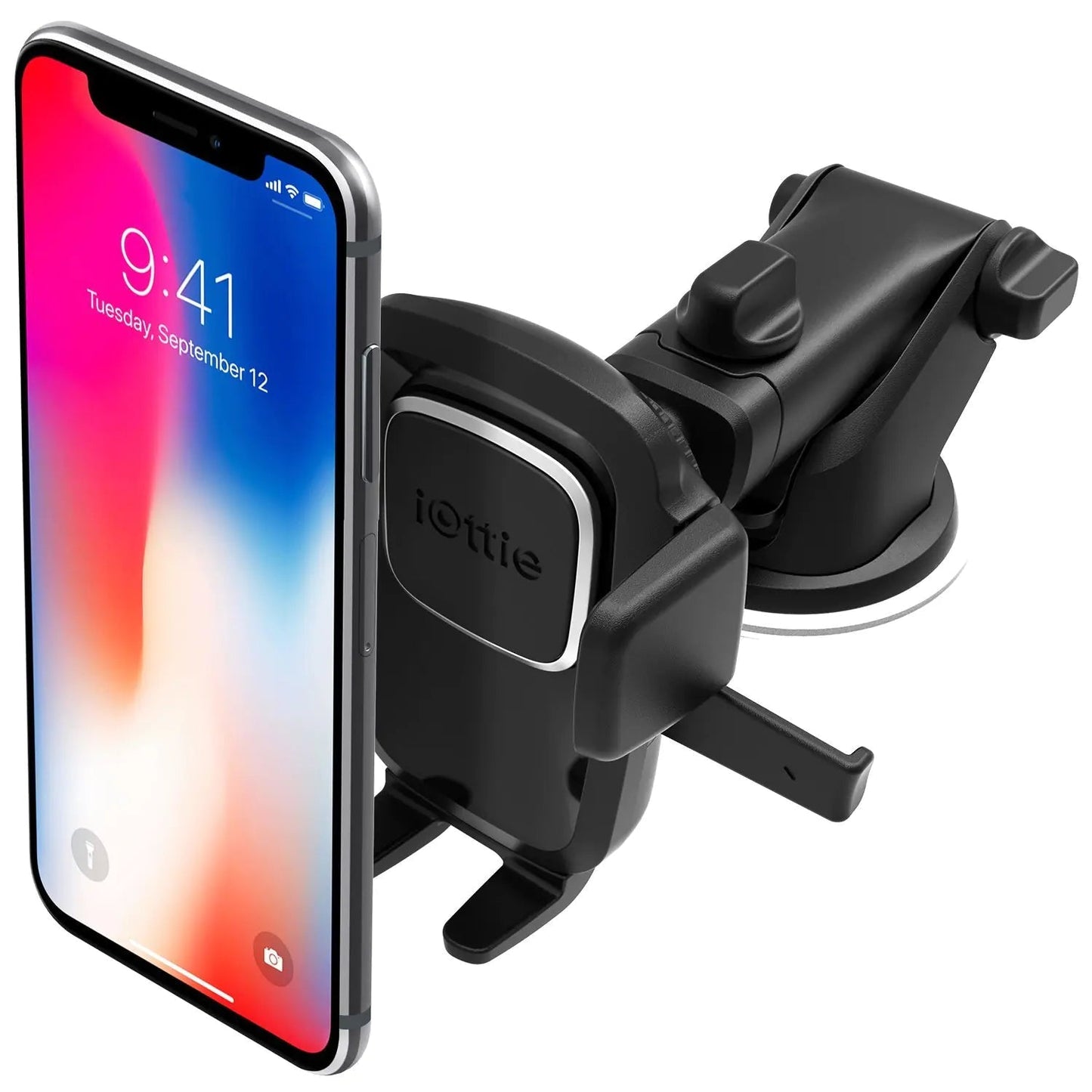 iOttie Easy One Touch 4 Dash & Windshield Universal Car Mount Phone Holder Desk Stand for - iPhone, Samsung, Moto, Huawei, Nokia, LG, Smartphones, Black - Catch Cards
