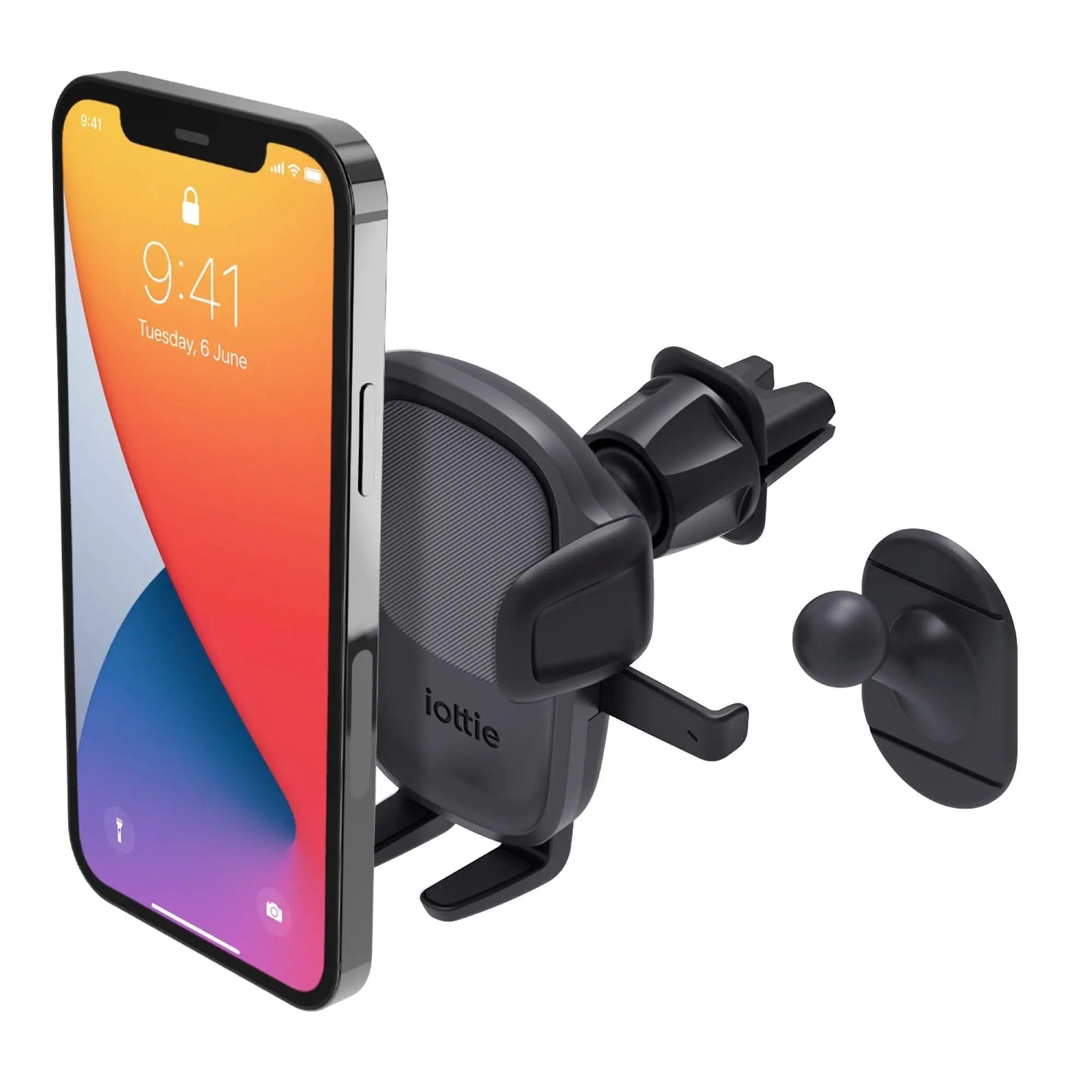 iOttie Easy One Touch 4 Dash & Windshield Universal Car Mount Phone Holder Desk Stand for - iPhone, Samsung, Moto, Huawei, Nokia, LG, Smartphones, Black - Catch Cards