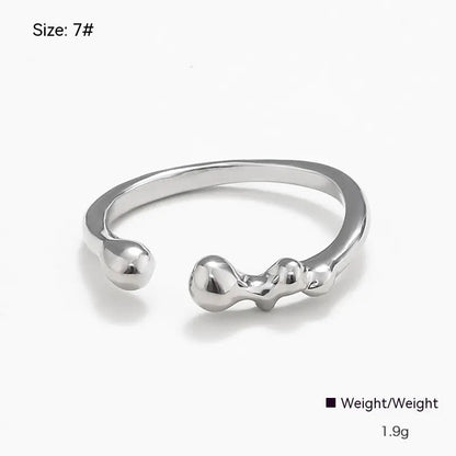 Irregular Metal Ring for Women - Unique Design - Catch Cards