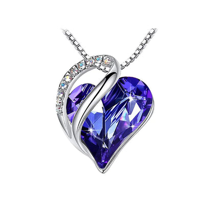 CrystalHeart Heart-Shaped Pendant Necklace