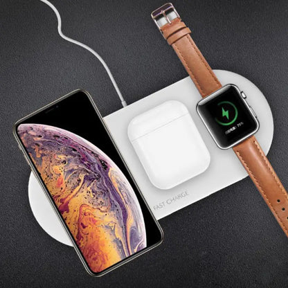 3 in 1 Multi Device Qi Wireless Fast Charger Say goodbye to tangled cords and slow charging times with the 3 in 1 3 in 1 Wireless Charger Multi Device Qi Wireless Fast Charger - the must-have accessory for all your charging needs.