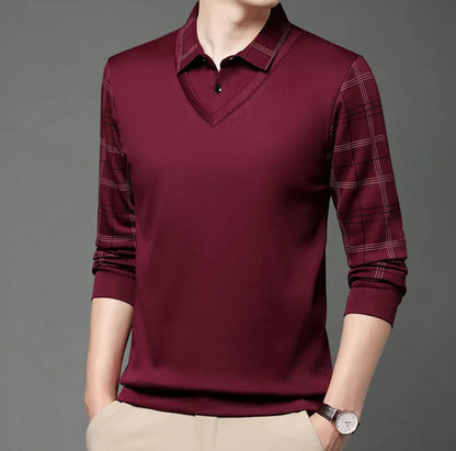 Camisa a cuadros coreana para hombre