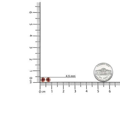 14K kullast 4-haruline ümmargune briljantlõikega roosa teemant-pasjanss-kõrvarõngad (töödeldud roosa värv, VS2-SI1 selgus)