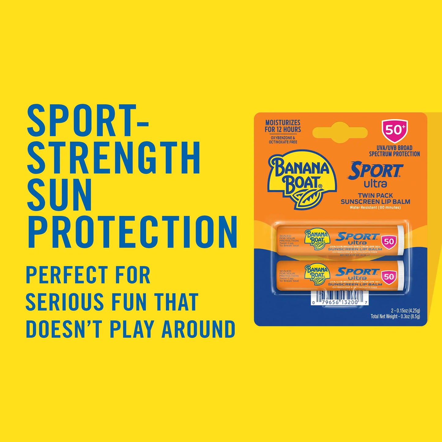 Banana Boat SPF#50+ Sport Ultra huulepalsam Twin Pack 0,15 untsi SPF 50+