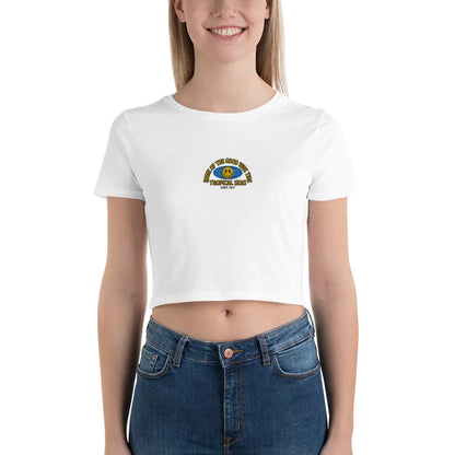 Naiste maailmale mõeldud Good Vibes Crop Tee