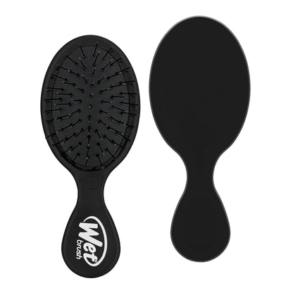 Cepillo desenredante Wet Brush, minicepillo (negro). Cepillo antienredos para cabello húmedo y seco, para mujeres y hombres. Cerdas suaves y flexibles para cabello liso, rizado y grueso. 1 unidad (paquete de 1).