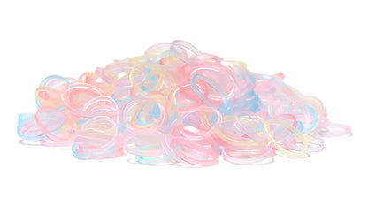 Mini bandas elásticas para el cabello transparentes para niñas, 1000 unidades, multicolor, 1 unidad (paquete de 1000) Color transparente