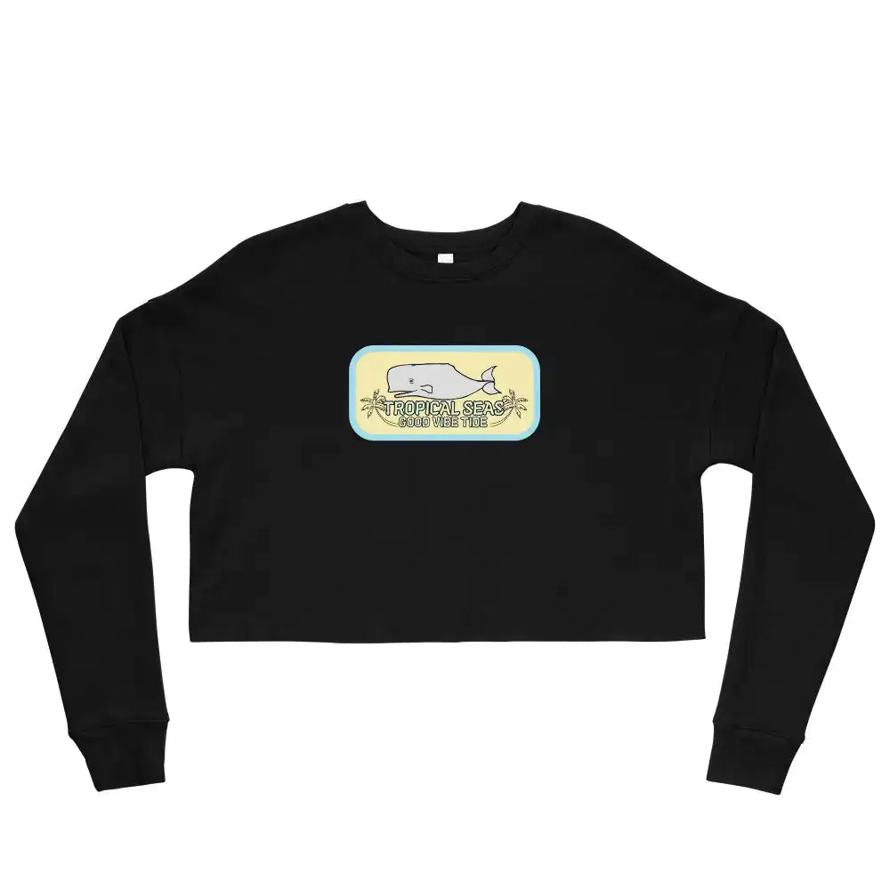 Women's Crop-Top Whale Tail Sweatshirt