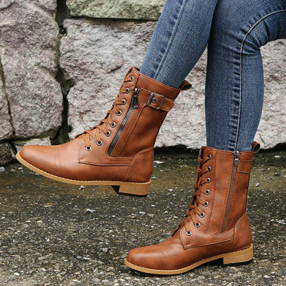 Lace-Up Ankle Boots