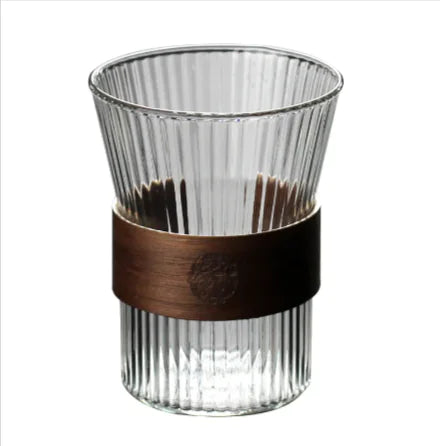 Premium High-Borosilicate Glass Vertical Grain Drinkware