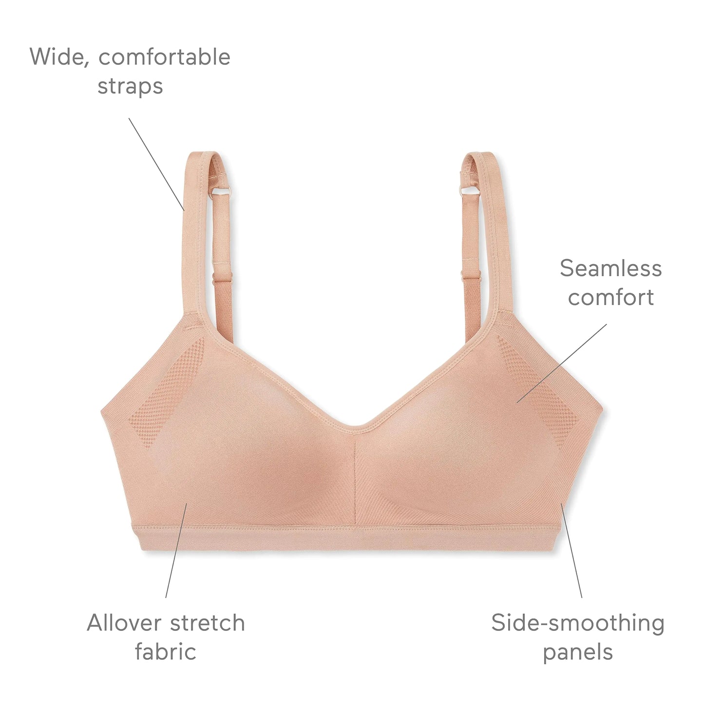 Warner's Women's Easy Does It® Underarm-smoothing With Seamless Stretch Wireless Lightly Lined Comfort Bra Rm3911a Small Vino