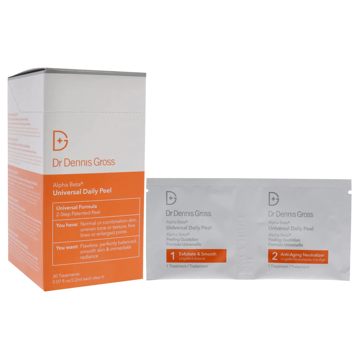 Dr Dennis Gross Alpha Beta Universal Daily Peel Treatment Unisex 30 oz 1 unse (pakke med 30)