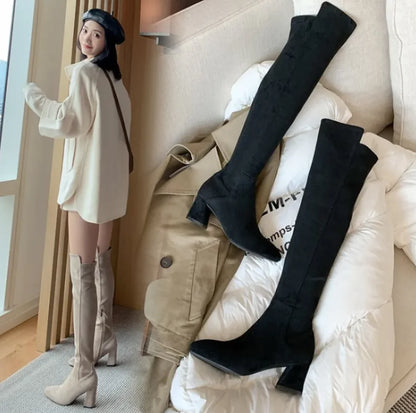 Women's Fleece Over-the-Knee Boots