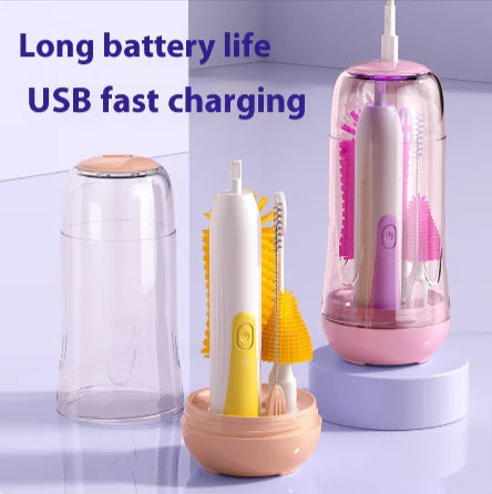 Electric Baby Bottle Brush & UV Sterilizer Set