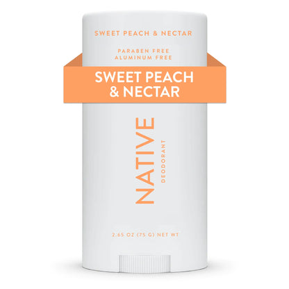 Native Deodorant | Natural Deodorant Seasonal Scents for Women and Men, Aluminum Free with Baking Soda, Probiotics, Coconut Oil and Shea Butter | Sweet Peach & Nectar