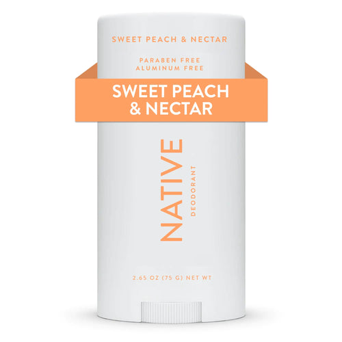 Native Deodorant | Natural Deodorant Seasonal Scents for Women and Men, Aluminum Free with Baking Soda, Probiotics, Coconut Oil and Shea Butter | Sweet Peach & Nectar