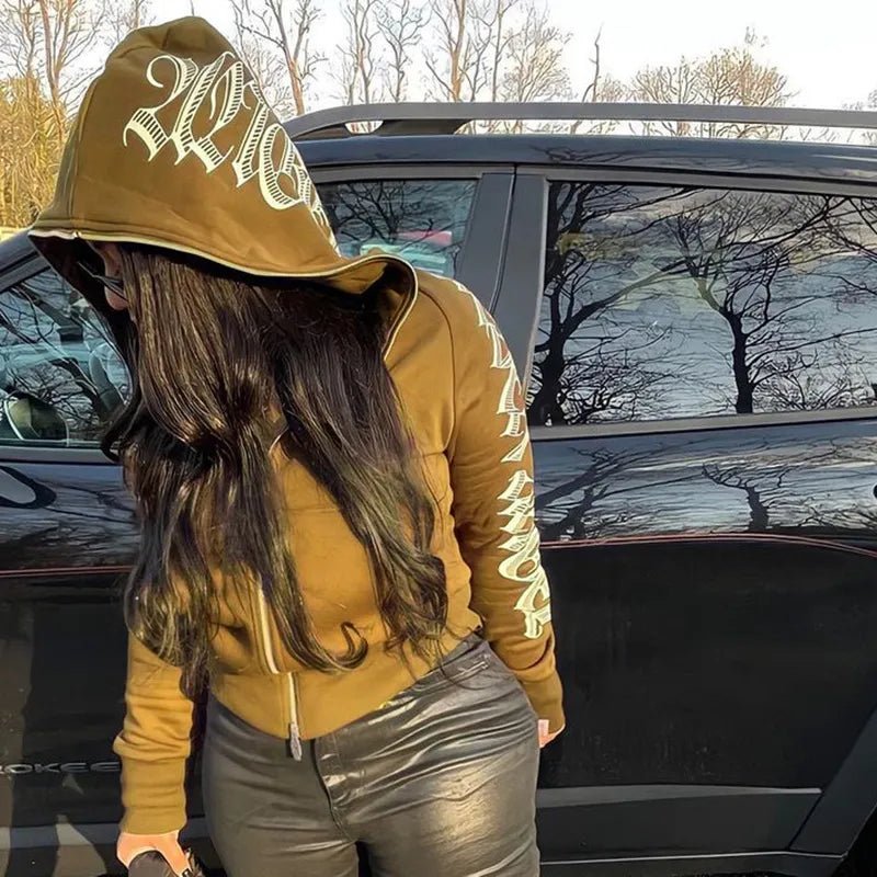 Letter Print Hoodie Sweatshirt - Catch Cards