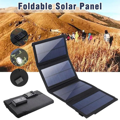 Cargador de panel solar plegable