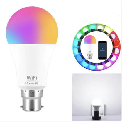 Bombilla LED RGB inteligente con WiFi de 15 W