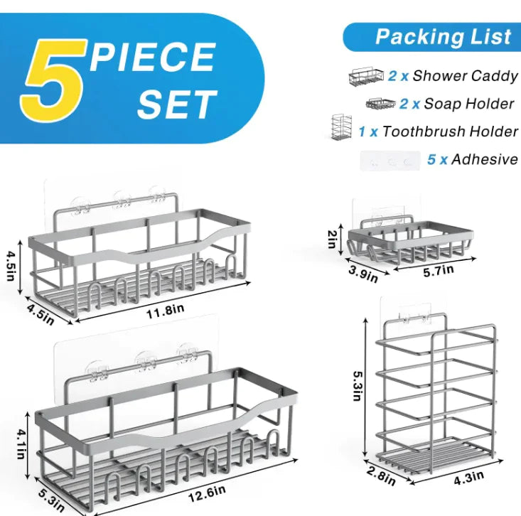 Estante de almacenamiento de pared para baño