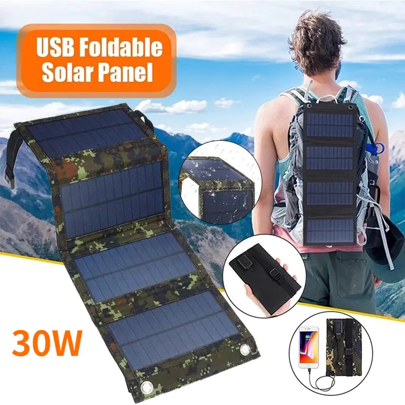 Cargador de panel solar plegable