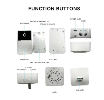 Timbre inteligente de seguridad inalámbrico con WiFi, intercomunicador, cámara de video, timbre para puerta