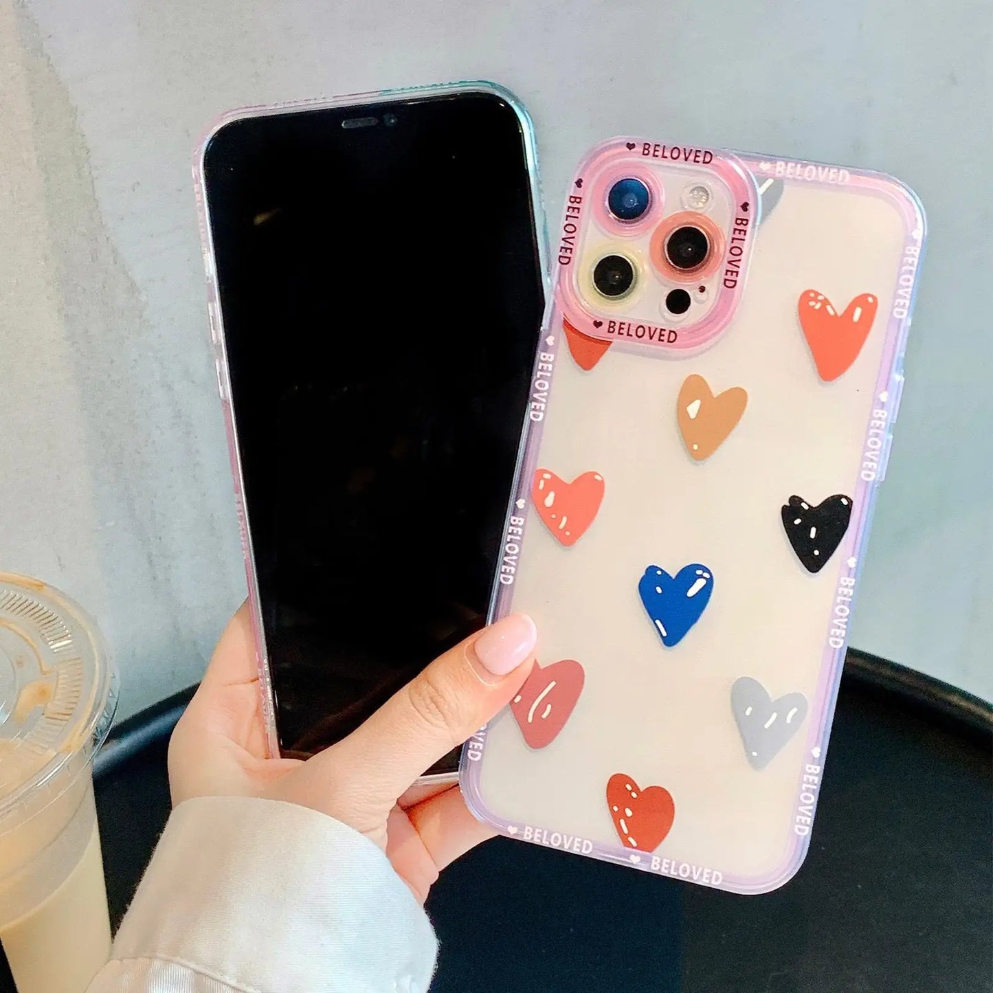 Funda para teléfono con grafiti de corazón