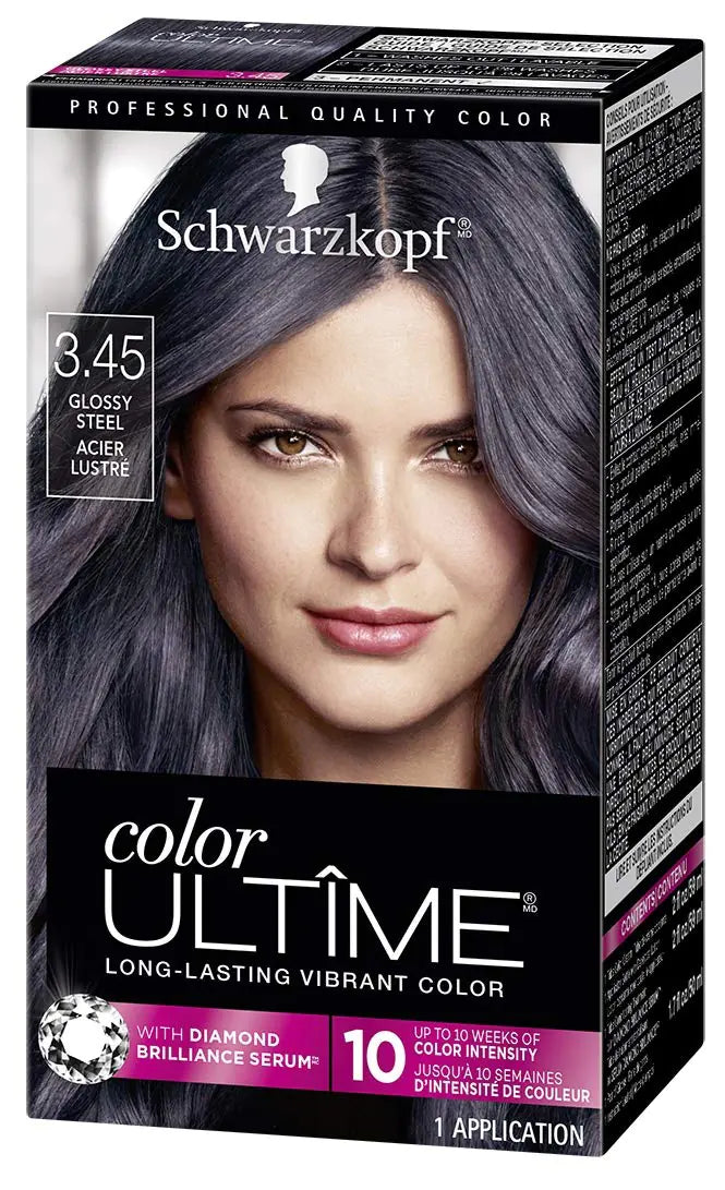 Schwarzkopf Color Ultime Metallic Permanent Hårfargekrem, 3,45 glanset stål 0,48 Fl Oz (pakke med 12)