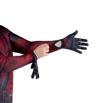 Disfraz oficial de Marvel Deadpool para adulto, de lujo, de Zentai, para Halloween, de licra elástica con aberturas en las muñecas, talla extra pequeña.