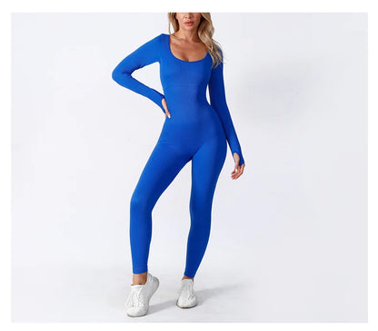 Seamless Yoga Jumpsuit Long Sleeve