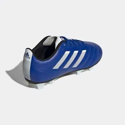 Botas de fútbol Adidas Goletto VIII para niños, unisex, para terreno firme, talla 11, azul royal/blanco/negro, Goletto VIII