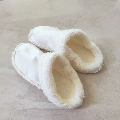 Pantuflas térmicas de algodón para mujer con forro de felpa para Crocs