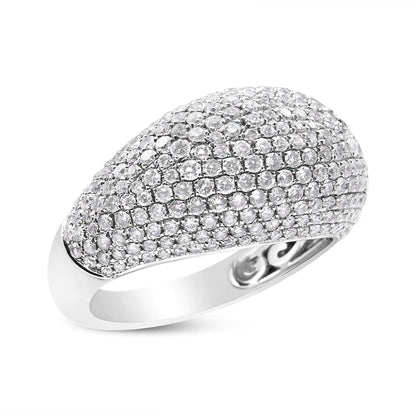 14K White Gold 1 3/4 Cttw Round-Cut Diamond Cluster Band Ring (G-H Color, SI1-SI2 Clarity)