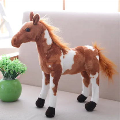 30-60cm Plush Zebra Toy – Realistic Simulation Horse Stuffed Animal