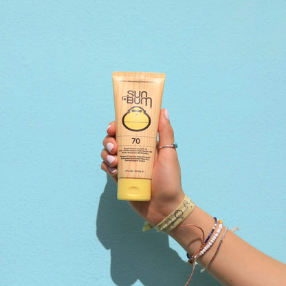 Sun Bum Original SPF 70 päikesekaitsekreem | Vegan ja Hawaii 104 seadusele vastav (oktinoksaat- ja oksübensoonivaba) laia spektriga niisutav UVA/UVB päikesekaitsekreem E-vitamiiniga | 3 untsi 3 fl untsi (1 pakk)