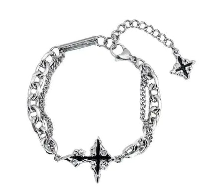 Men's  Cross Bracelet and  Necklace Titanium Steel