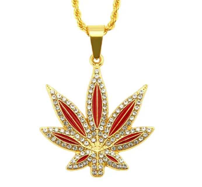 Oil Diamond - embedded Maple Leaves Pendant - Catch Cards