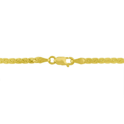 Collar con colgante de 18" en oro amarillo y blanco de 14 quilates con diamantes de talla princesa de 1/4 ct y engaste de canal en forma de "V" (color HI, claridad SI2-I1)