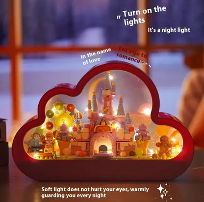 Cloud Night Light Mirror Decoration