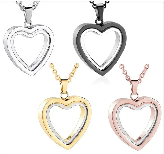 Peach Heart Multi - Color Memorial Locket - Catch Cards