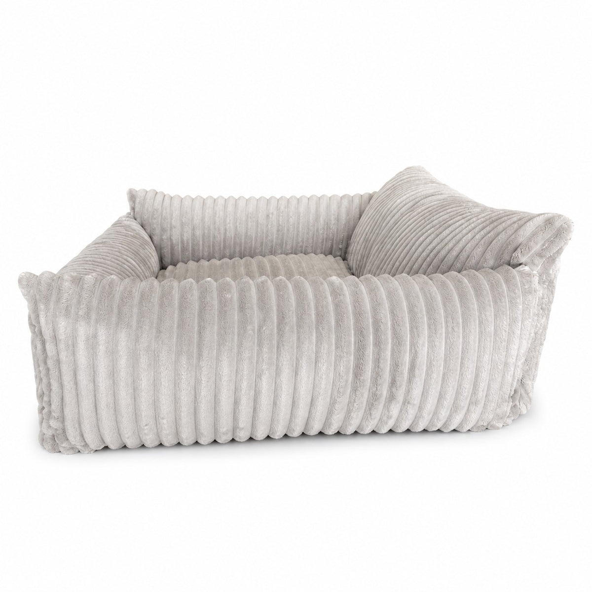 Lodie Corduroy Dog Sofa with Removable Cover – Grey, L